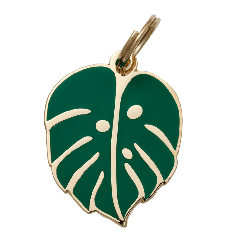 Monstera Leaf Pet ID Tag