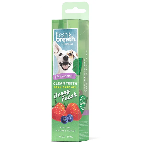 Tropiclean Fresh Breath Clean Teeth Oral Care Gel Berry Fresh