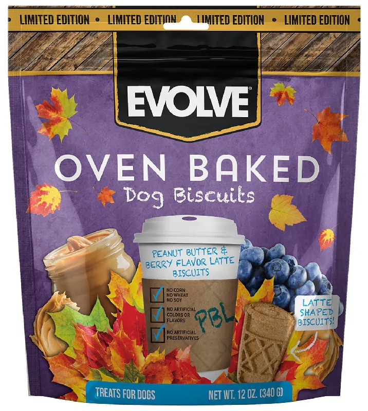 Evolve Oven Baked Dog Biscuits, Peanut Butter & Berry