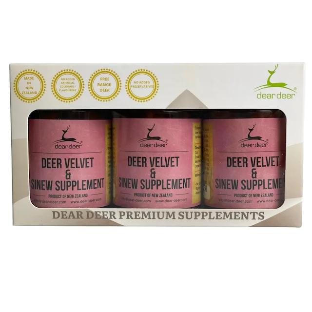 Dear Deer Velvet & Sinew Dog Supplement Set (3 bottles)