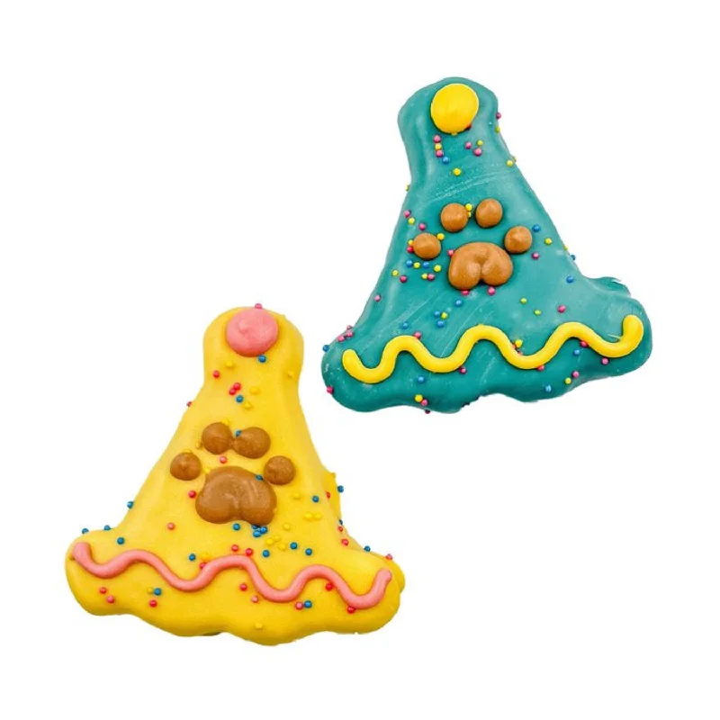 Decorated Dog Cookie - Party Hats - 1 pc (Bulk)