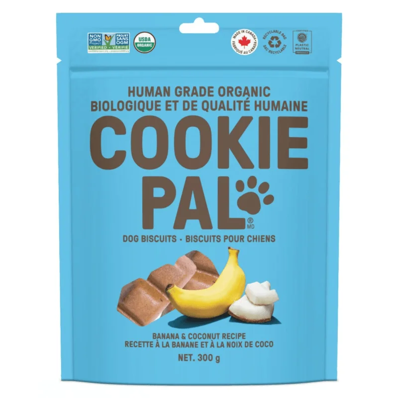 Human Grade Organic Dog Biscuit - Banana & Coconut - 300 g