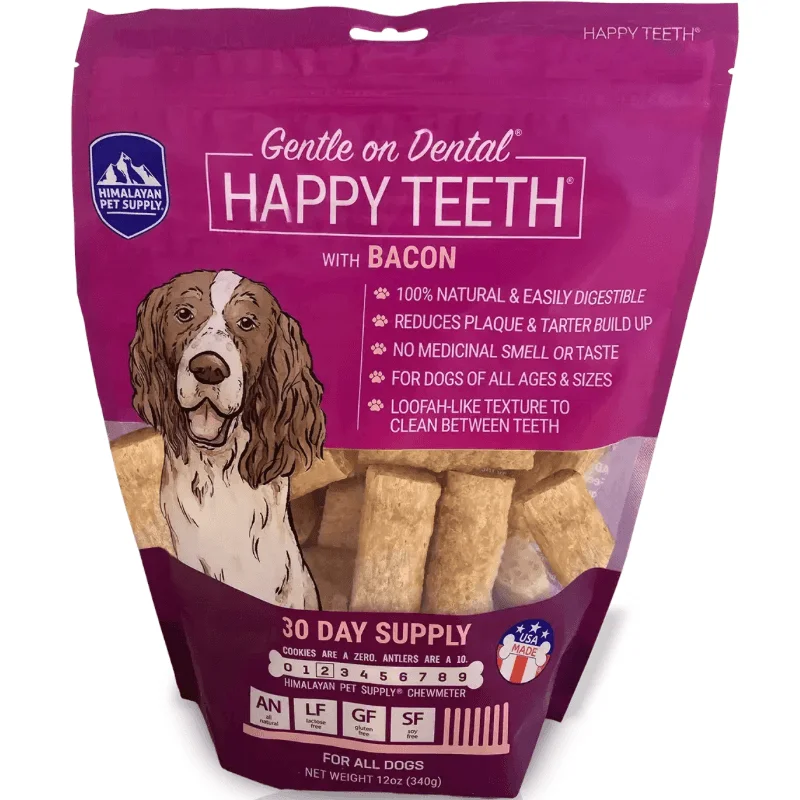 Dog Dental Chew - HAPPY TEETH - Bacon - 12 oz