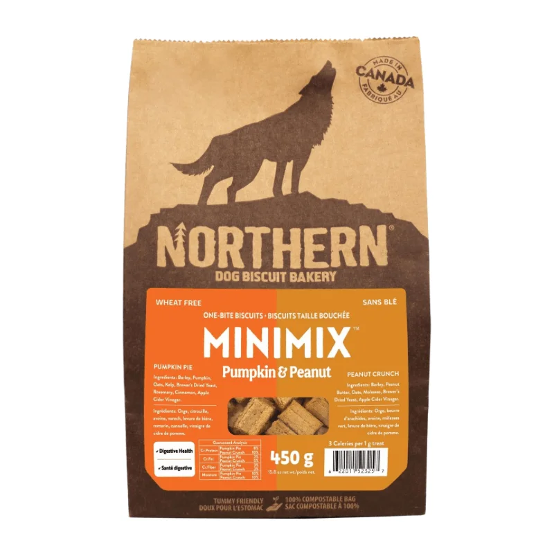 Plant Based Dog Biscuits - MiniMix Pumpkin & Peanut Mini Biscuits - 450 g