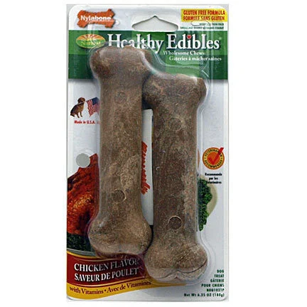 Bacon Flavored Nylabone Healthy Edibles Vitamin Bones 2pk