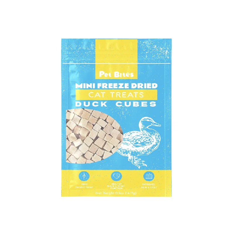 Pet Bites Mini Freeze Dried Duck Cubes for Cats